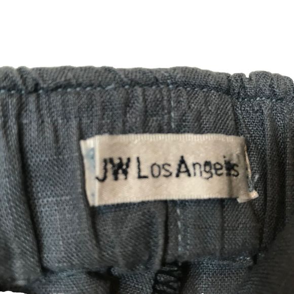 Johnny Was Linen Embroidered Drawstring Waist Pants - White - Size XL - Picture 5 of 11